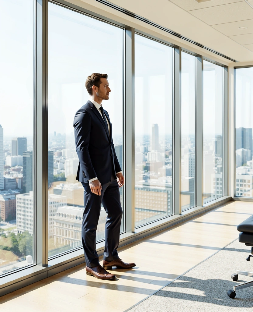 Profesionalisme pria di kantor modern